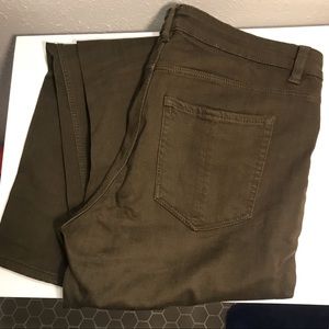 Green skinny H&M pants